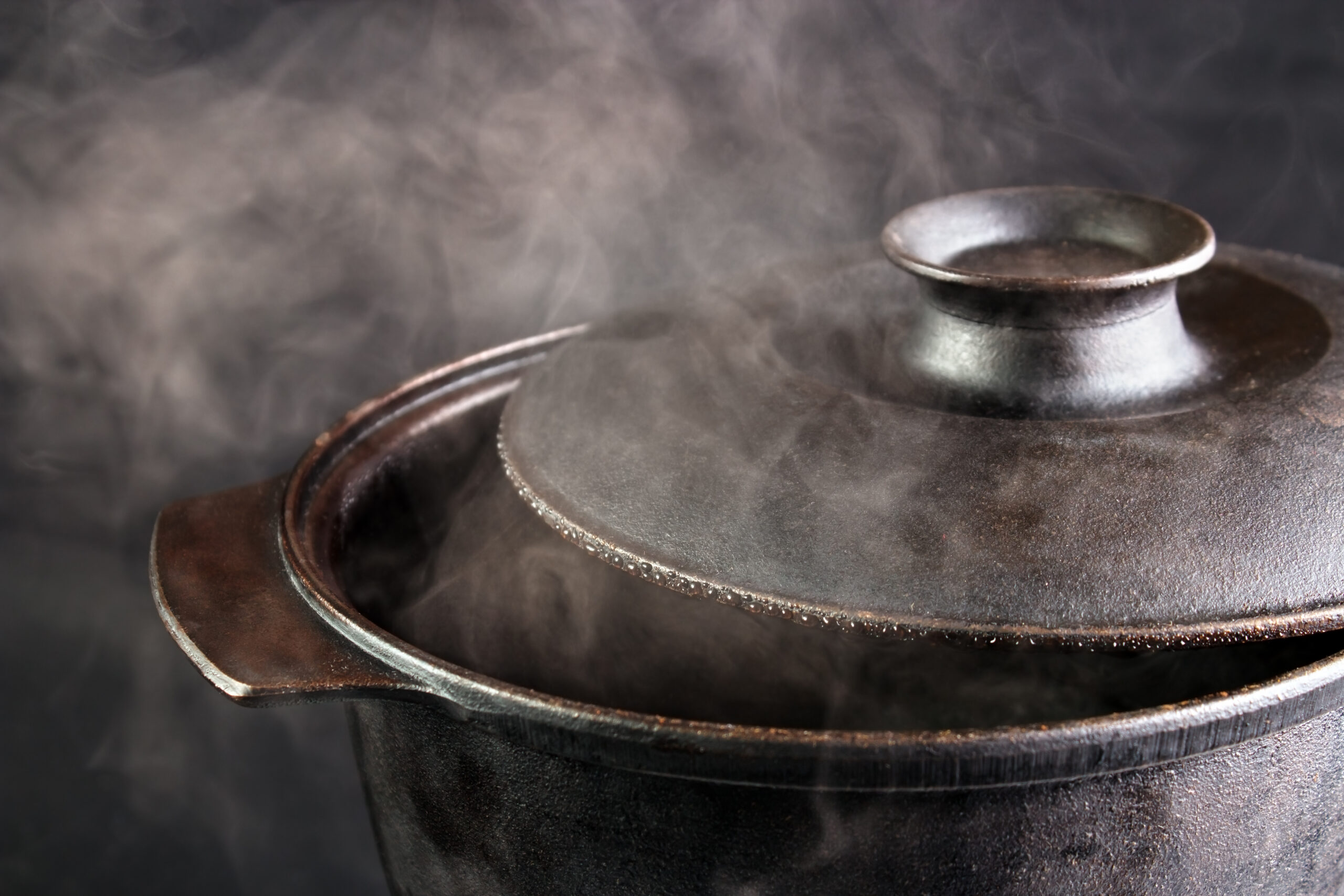 Iron steaming pot